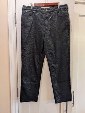 Soft Surroundings Cheetah Print Jeans,14